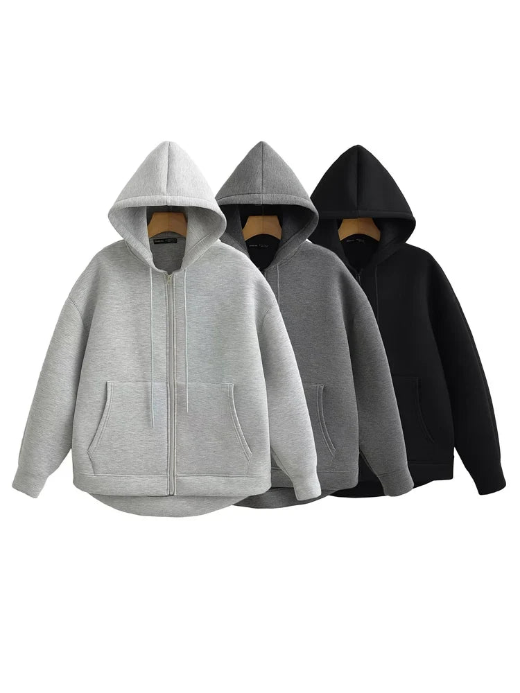 Core Zip Up Hoodies Women –Comfort